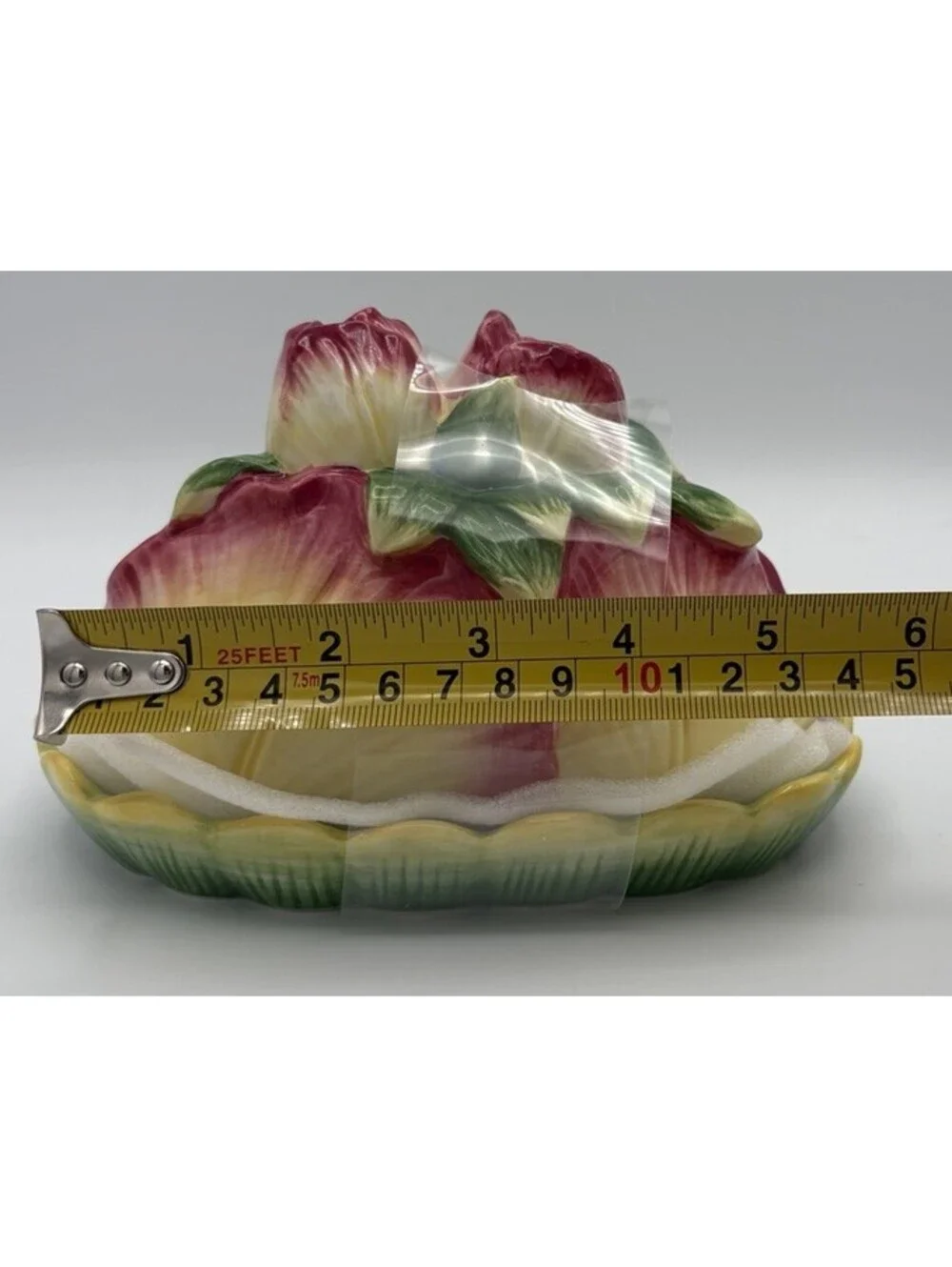 Corner Ruby Garden Collection Pink Flower Butter Dish – Botanical Ceramic